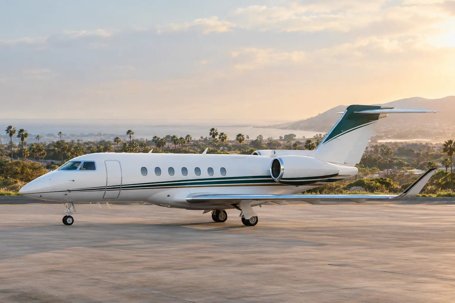 Private jet in Los Angeles