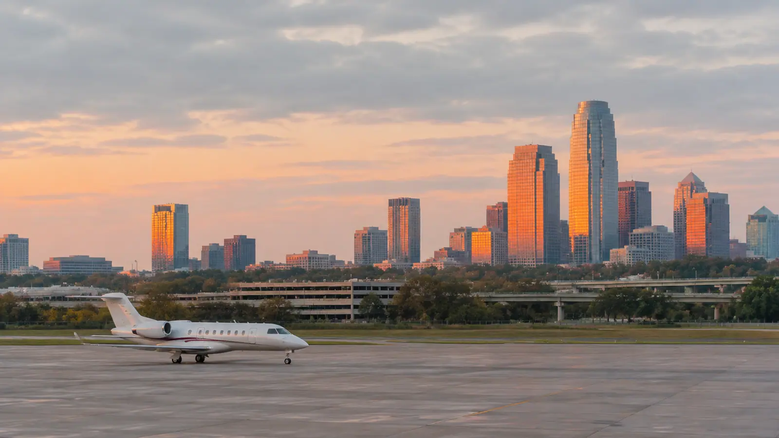 Private jet near the US
