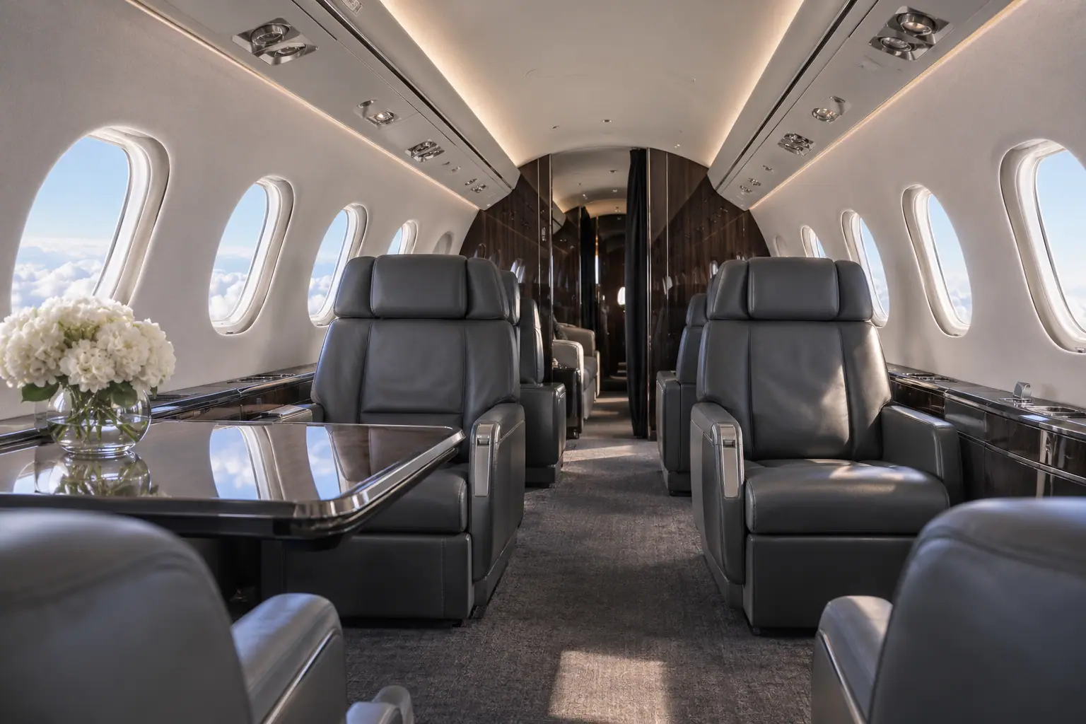 Heavy jet cabin interior