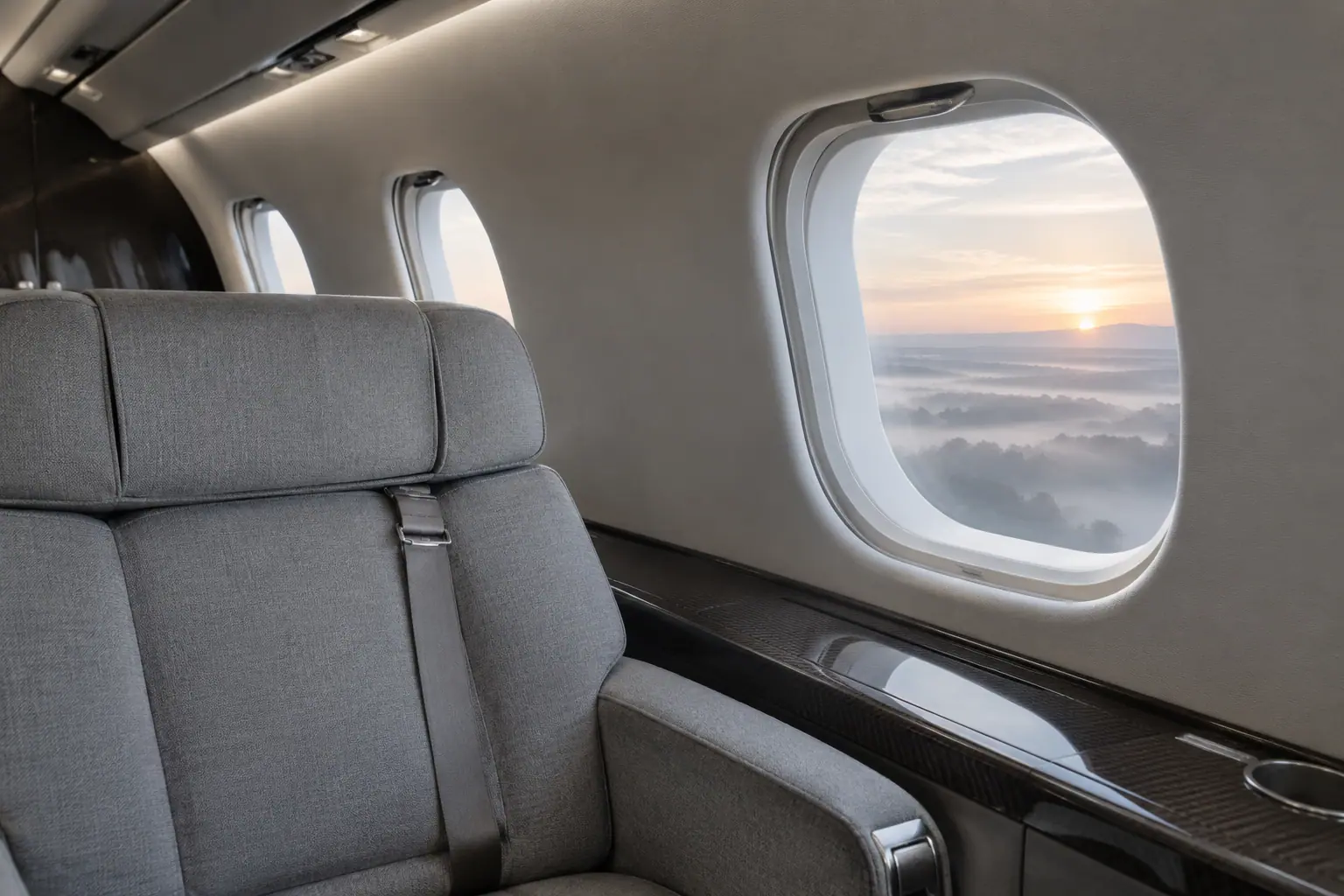 Private jet cabin