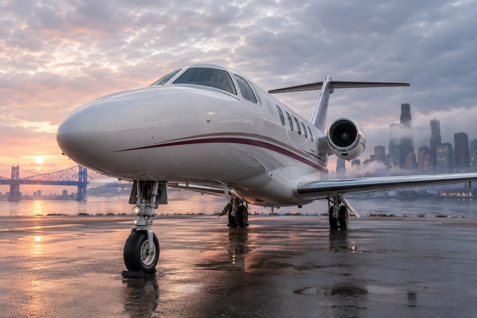 Private jet in Chicago