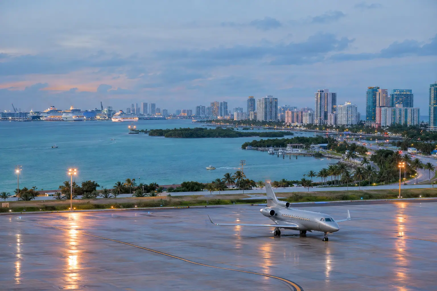 Private jet in Miami